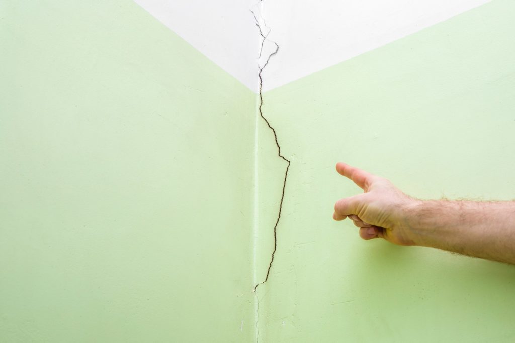 House with a ceiling crack sealing cracks and openings is a great way to prevent centipedes from entering the home.